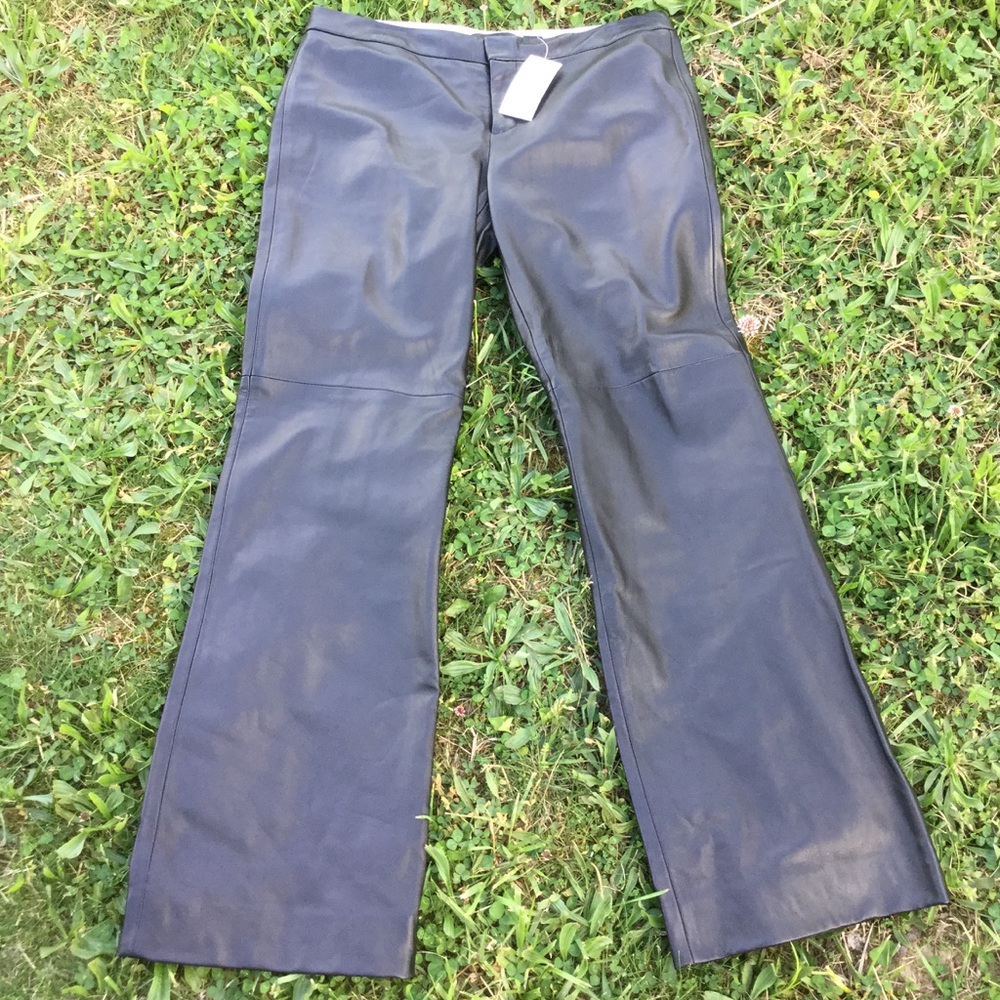 NWT Dana Buchman 100% Genuine Leather Pants Slacks